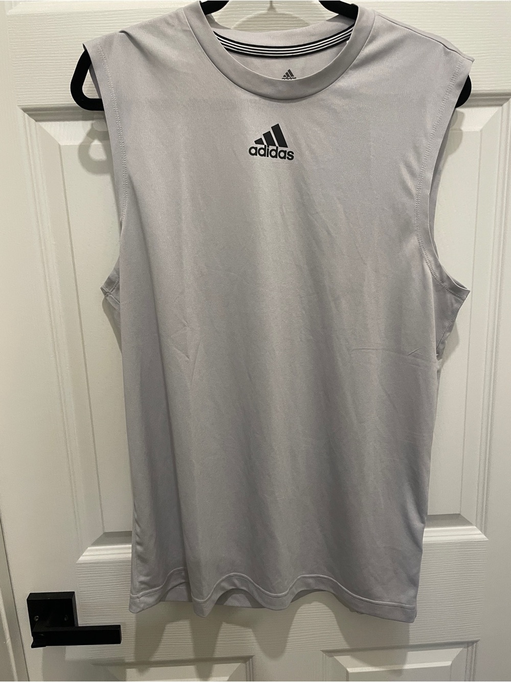 Adidas Men’s Sleeveless Athletic Tank — Light Gray